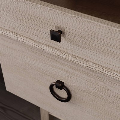 Cascade Oak Single Pedestal Desk with Drawers and Keyboard Tray