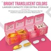 MEDca Weekly Pill Organizer: Portable 4 Times/Day: Water Moisture-Proof AM/PM Case, Colorful 7 Day Medicine Holder Box w/ Labels for Prescriptions - 2 of 4