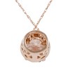 Pompeii3 1 7/8ct Morganite & Diamond Halo Pendant 14K Rose Gold - 4 of 4