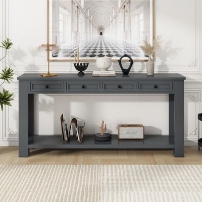 NicBex Entryway Table Console Table with Storage Drawers and Bottom Shelf Sofa Table for Living Room, Entryway, Hallway