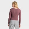 Women's Ponte Button-Front Long Sleeve Top - A New Day™ - 2 of 4