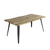 Homy Casa Modern Dining Table with Black Metal Legs for Kitchen and Dining Room - 2 of 4