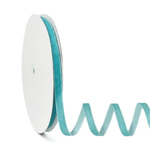 Wrapables 3/8 Inch Velvet Ribbon for Gift Wrapping, Wedding Decorations, Hair Bows, Crafting (25 Yards), Ice Blue - 1 of 4