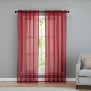 Kate Aurora Living Premium 2 Pack Sheer Voile Window Curtain Panels - 1 of 1
