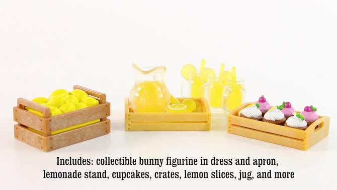 Li&#39;l Woodzeez Miniature Playset with Animal Figurine 25pc - Lemonade Stand Set, 2 of 9, play video