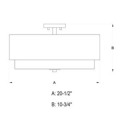 Burnaby 20.5" Matte Brass Drum Semi-Flush Mount Ceiling Light