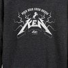 Women's - Barbie - Country Metal Ken Lightweight French Terry Wide Neck Long Sleeve Shirt - 2 of 4