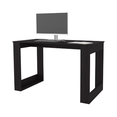 Vynxaria Modern Writing Computer Desk - Wengue Finish, Ample Work Surface, Sleek Rectangular Design, Sturdy Wood Legs
