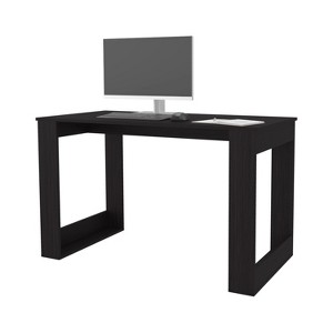 Vynxaria Modern Writing Computer Desk - Wengue Finish, Ample Work Surface, Sleek Rectangular Design, Sturdy Wood Legs - 1 of 4