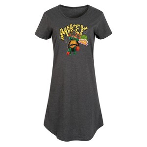 Women's - Teenage Mutant Ninja Turtles - Michelangelo AKA Mikey Graphic T-shirt Dress - 1 of 4