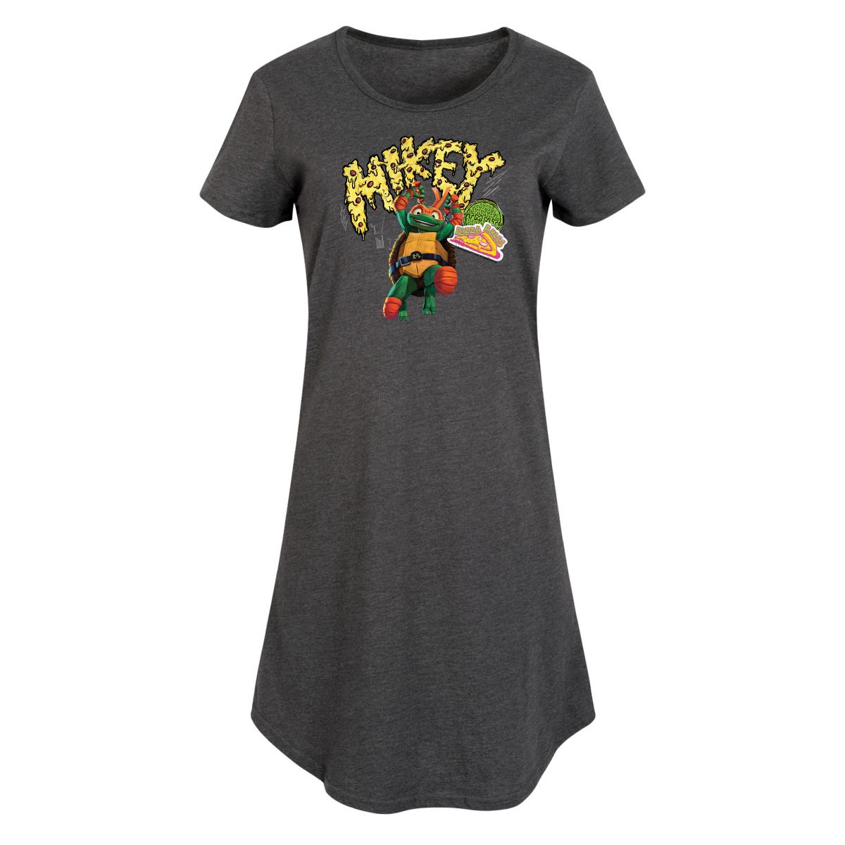 Women's - Teenage Mutant Ninja Turtles - Michelangelo AKA Mikey Graphic T-shirt Dress - thumbnail 6