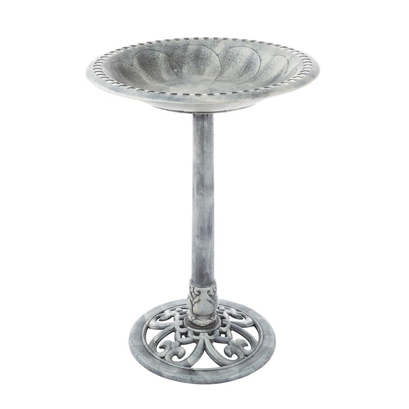 Nature Spring Outdoor Antique Bird Bath - Weather-Resistant Polyresin Basin for Yard and Patio Decor, 1 of 6