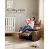 Oversize 27" Recliner Chair, Single PU Leather Sofa with Side Pocket, Chaise Lounge Reclining Seat with 2 Cup Holders for Living Room, Bedroom - 4 of 4