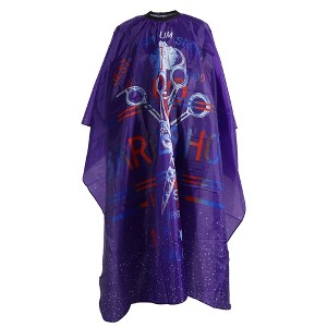 Unique Bargains Haircut Hairdressing Professional Waterproof Polyester Barber Cape 61.42"x53.15" - 1 of 4