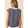 Women's Leah Striped Bow Cap Sleeves Top - entro - 3 of 4