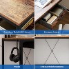 Nasitip 68" L-Shaped Gaming Desk with LED Lights, Monitor Stand, Power Outlets & File Drawer, Grey Oak Home Office Computer Desk - 3 of 4