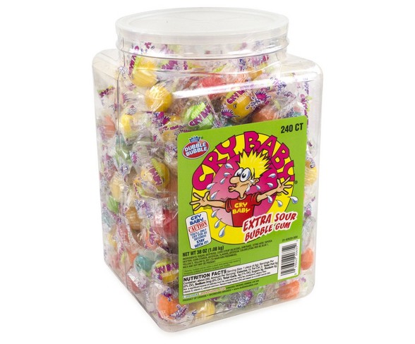 Concord Dubble Bubble Cry Baby Extra Sour Bubble Gum - 240ct