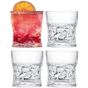 Barski Double Old Fashioned Tumbler Whiskey Glasses, Made with Fine European Craftmanship, Dishwasher Safe,  Funky Design, 10.5 oz - 4 PK - 1 of 2