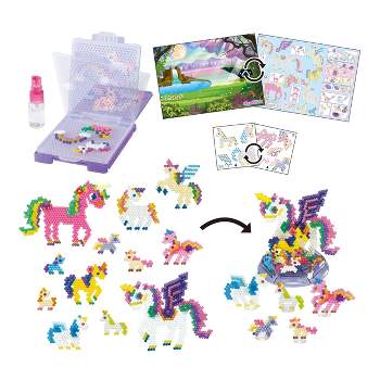 Aquabeads Magical Unicorn Party Pack, Complete Arts & Crafts Bead Kit for Children - over 2,500 beads, bead stands, play mat and display stand