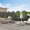 Wooakway 72"H Arch Metal Planter Box with Trellis Raised Garden Bed with Arbor Privacy Screen with Wheels - 3 of 4