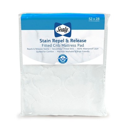 sealy stain protection crib mattress pad