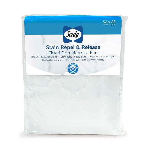 Sealy Stain Repel Release Waterproof Fitted Crib Toddler