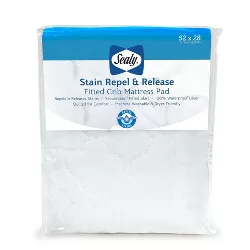 Sealy Stain Repel & Release Waterproof Fitted Crib & Toddler Mattress Pad