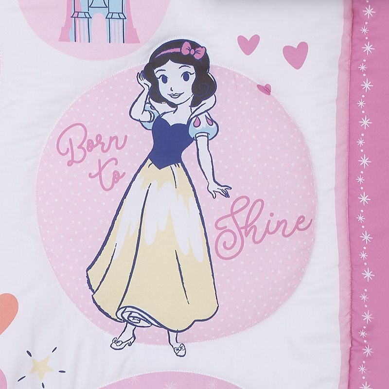 Disney Princess Dare to Dream 3 Piece Nursery Mini Crib Bedding Set - Comforter and Two Fitted Mini Crib Sheets, 5 of 6