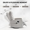 Lyngins Modern Rocker&Swivel Recliner Chair with Adjustable Footrest & Storage Pockets,Indoor Accent Chair with High Backrest - 4 of 4