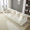 Dexmalle 104.3" Comfy Corduroy 4-Seat Sofa with Soft Pillows,Living Room/Apartment,Beige - 3 of 4