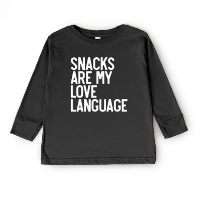 The Juniper Shop Snacks Are My Love Language Toddler Long Sleeve Tee