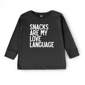 The Juniper Shop Snacks Are My Love Language Toddler Long Sleeve Tee - 1 of 3