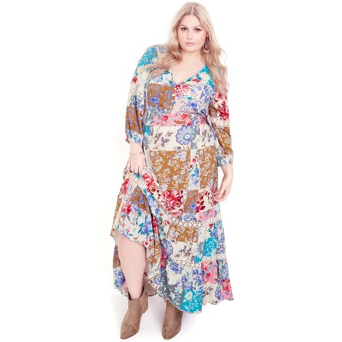 Women's Plus Size Luna Maxi Dress - Desert Patch | Aveology : Target