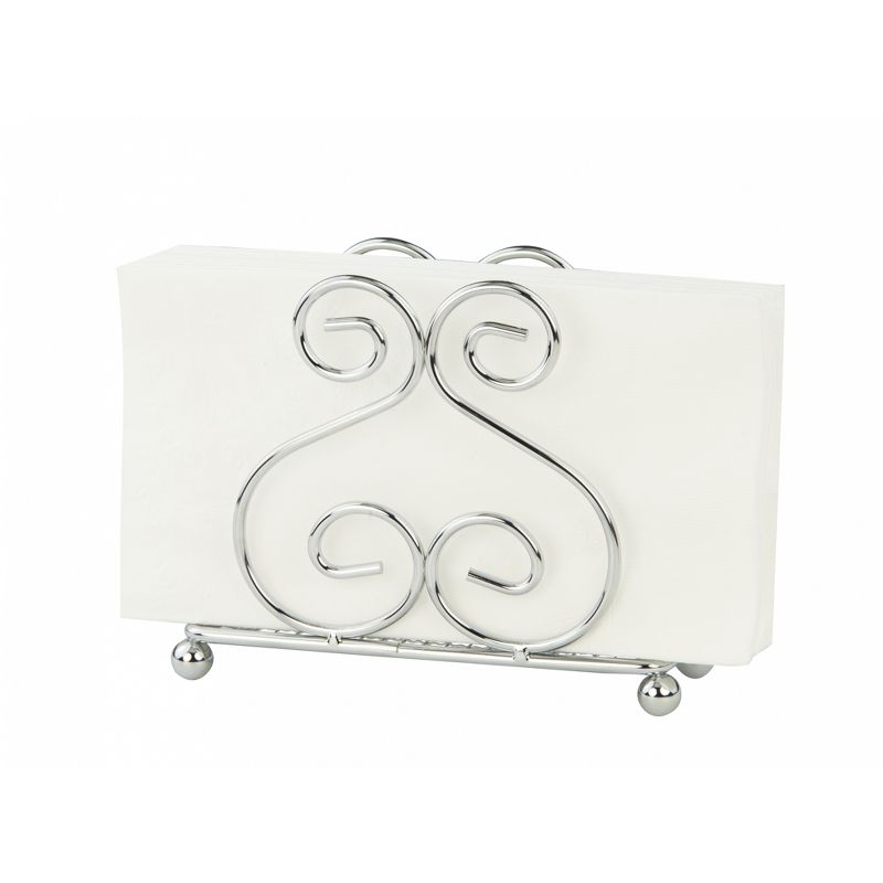 Home Basics Scroll Collection Chrome Plated Steel Napkin Holder, 2 of 6
