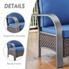 POCASSY 3 Pieces Patio Sofa Set, Patio Furniture Set with Patio Couch and Swivel Patio Chair, Metal Armrest All Weather Wicker Patio Set for Porch - 4 of 4
