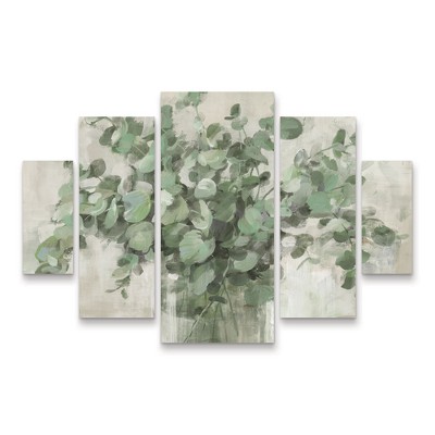 Trademark Fine Art -Danhui Nai Scented Eucalyptus Neutral  Panel Set Art
