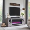 NAYSAYE Indoor Fireplace TV Stand Real Flame Style Fireplace for Warm Living Room , Gray, 75"*15.5"*25.5" - 2 of 4