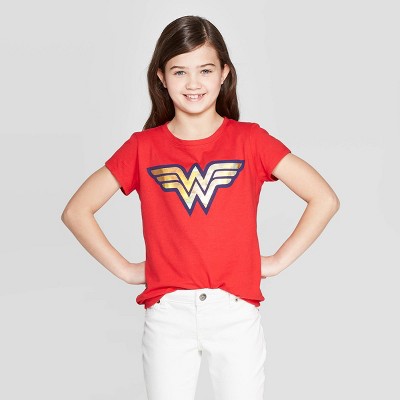 red wonder woman shirt