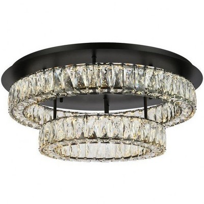 Elegant Lighting Monroe 2 - Light Flush Mount in  Black