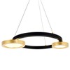 CWI Lighting Deux Lunes LED Chandelier With Sun Gold & Black Finish - 2 of 4