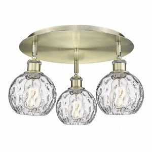 Athens Water Glass - 3 Light Flush Mount In Industrial Style-8.63 Inches Tall and 17.63 Inches Wide - 1 of 1