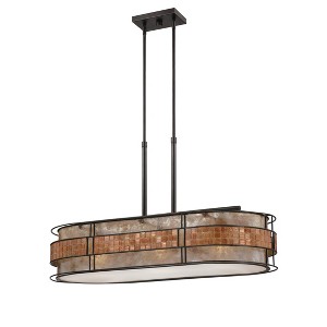 Laguna 3-Light Renaissance Copper Linear Chandelier - 1 of 4