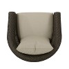 Christopher Knight Home Darius Outdoor Wicker Swivel Club Chairs with Cushion (Set of 2) - 4 of 4