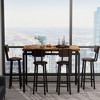 Hooseng 5-Piece Counter Height Dining Room Table and Chairs Set, Industrail Style Bar Table Set with MDF Top and Metal Frame, Dining Table Set for 4 - 2 of 4