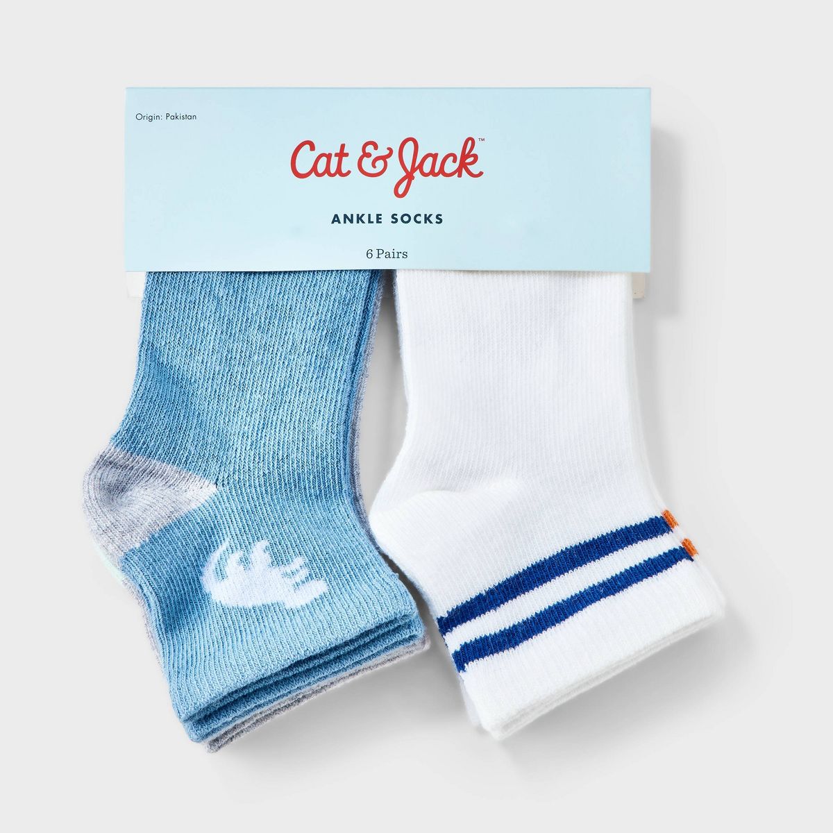 Toddler 6pk Dino Striped Socks - Cat & Jack™ - thumbnail 2