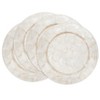 Saro Lifestyle Elegant Wavy Capiz Charger (Set of 4), 13"X13", Off-White - 3 of 4
