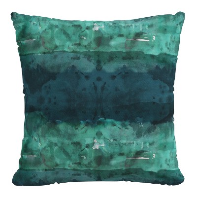 20"x20" Oversize Watercolor Block Square Pillow Teal - Skyline Furniture