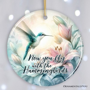 Ethereal Fly with the Hummingbirds Ornament, Remembrance Gift| OrnamentallyYou - 1 of 4