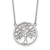 Chisel Stainless Steel Polished and Textured Tree on a 16" Plus a 2" Extension Cable Chain Necklace - 2 of 4