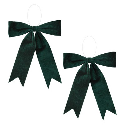 Emerald Green Holiday Bow (Set of 2)